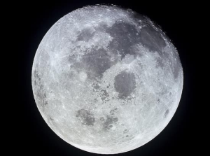 Full Moon surface showing lunar craters