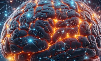 Human brain facts: 3D illustration of the human brain